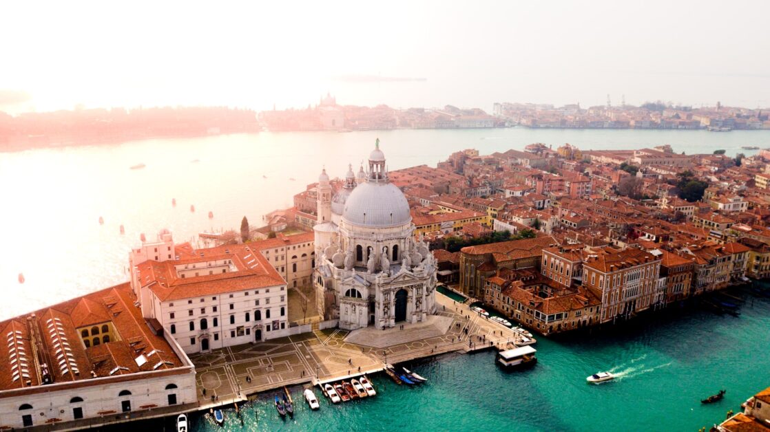 aerial photo of concrete buildings in italy